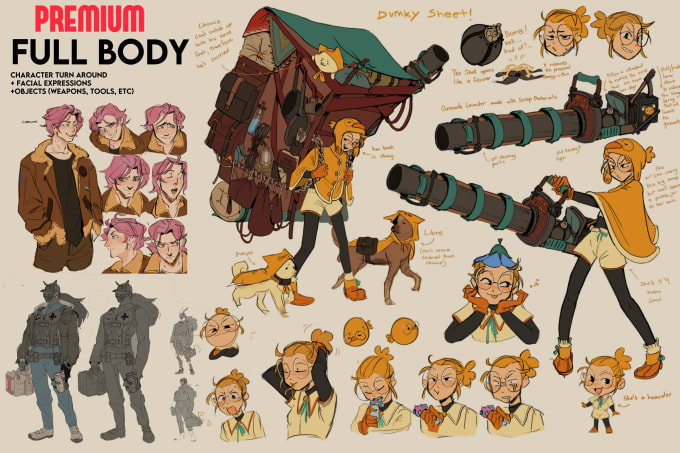 create a character sheet for your original characters