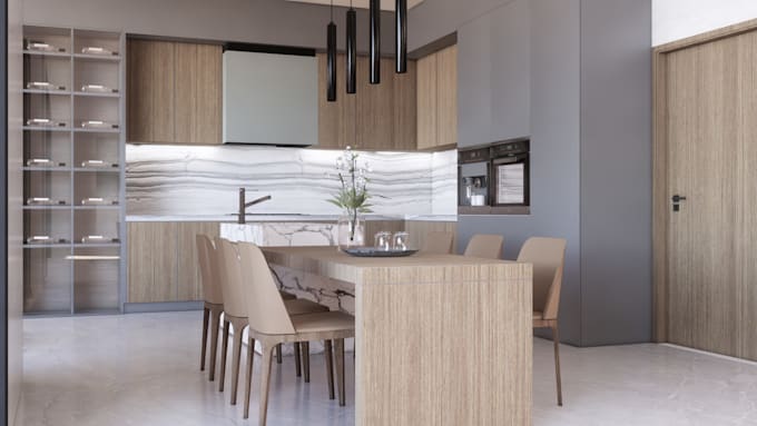 Model and render your house interior base on your needs by Jhendie | Fiverr