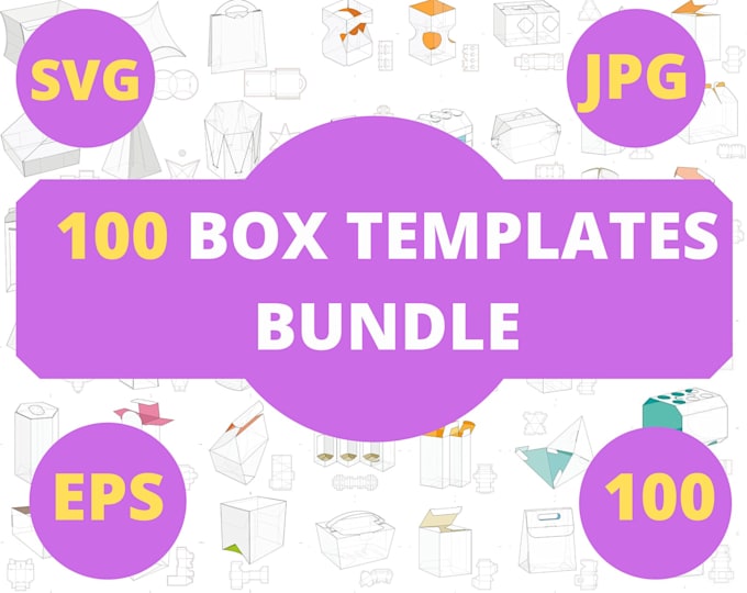 100 box templates bundle svg, eps by Stlfiles Fiverr