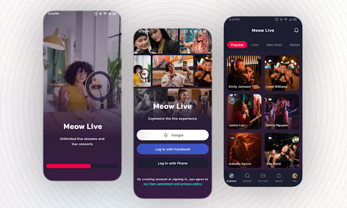 build your audio and video live streaming mobile applications