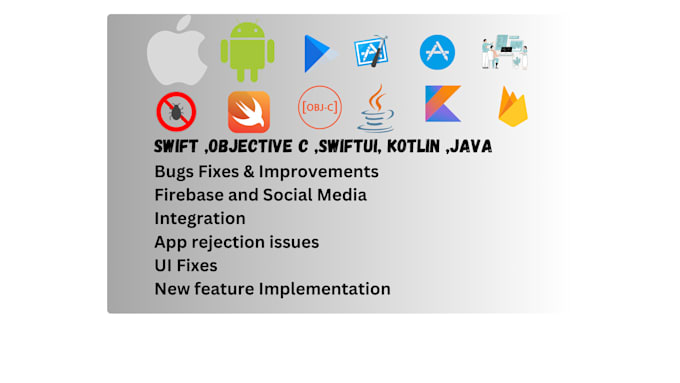 fix ios or android app bugs, errors, crashes