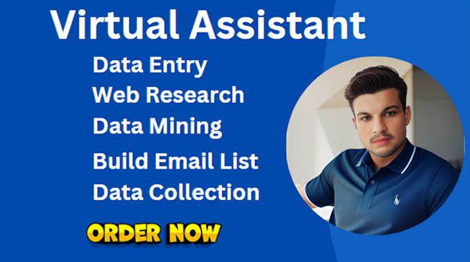 be your virtual assistant for data entry, data mining, web research, copy paste