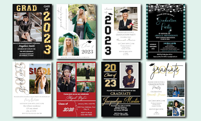 do design graduation party invitation card or announcement card