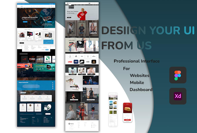 Design user interfaces for your professional websites, mobile apps ...