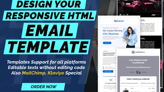 Design and code custom html email template by Ssyedwajahat | Fiverr