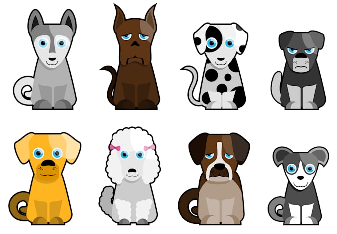 draw your pet as flat icon