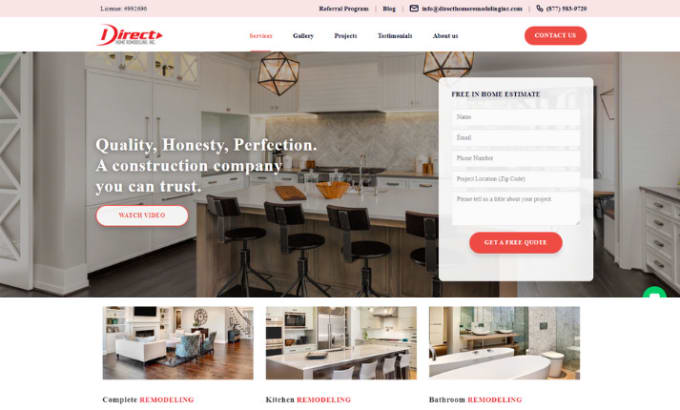 design home remodeling website construction website