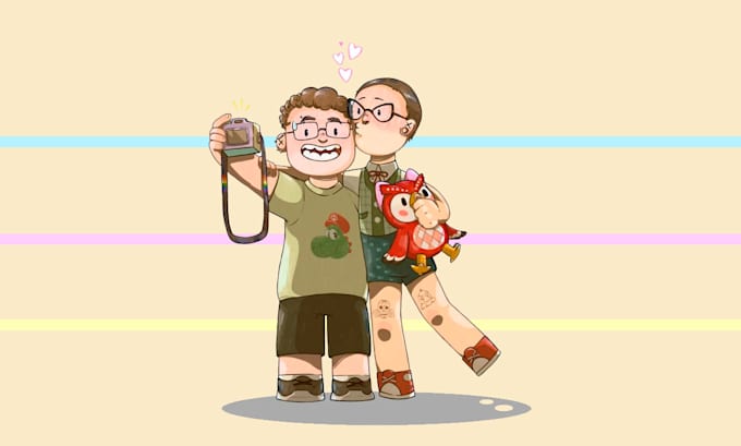 craft adorable chibi characters, cartoon style design