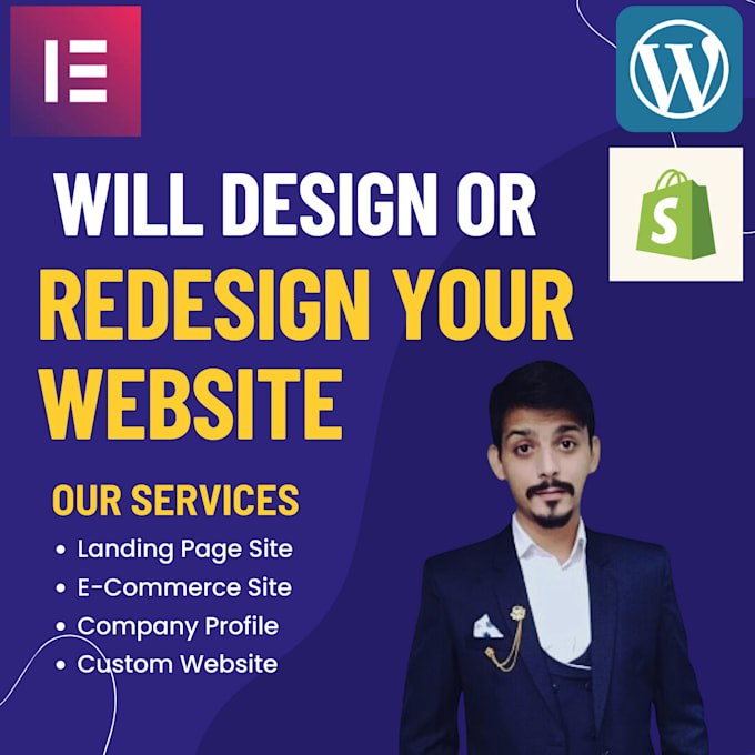 design or redesign your website in wordpress