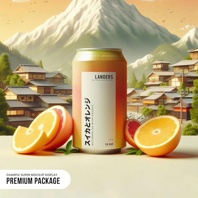 do great food, beverage packaging design and mockup display