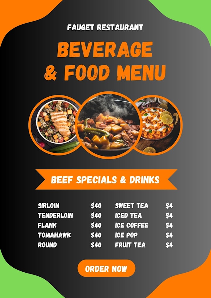 design restaurant,food,menu card,food flyer for you