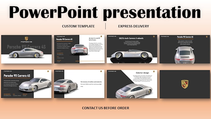 design powerpoint presentation with 3d elements