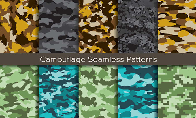 design a unique seamless camouflage pattern for you