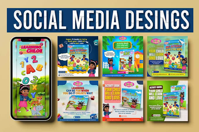 design social media post, flyer, banner and product images