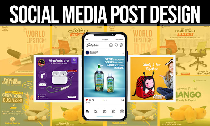 design professional post design for social media