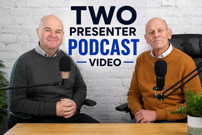 a professional two presenter podcast video