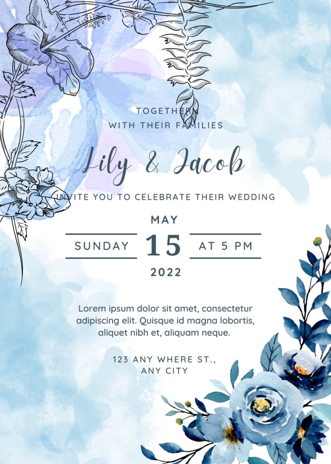 Create amazing wedding invitations and birthday invitations by