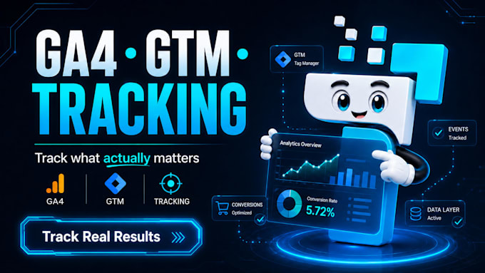 set up, and fix ga4, GTM, and conversion tracking
