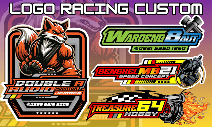 design a custom racing and automotive logo