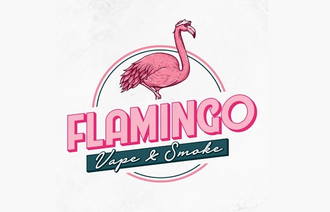 Flamingo vape smoke logo design by Irene_wagar | Fiverr