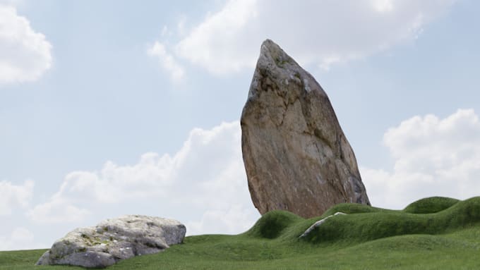 make 3d natural environment scene in blender