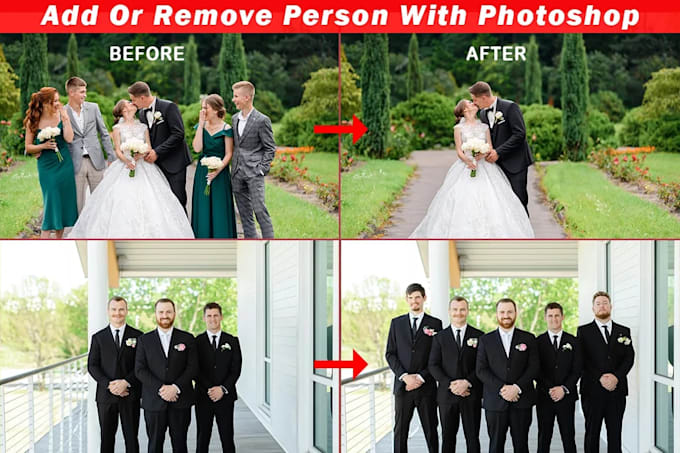 do photoshop editing, fix ai images, add or remove person, people from pictures