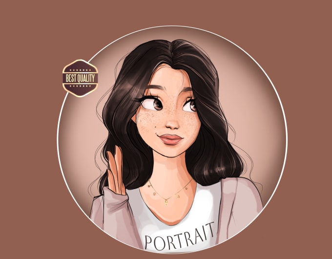 Turn your portrait into a disney style cartoon illustration by Vasylynaa