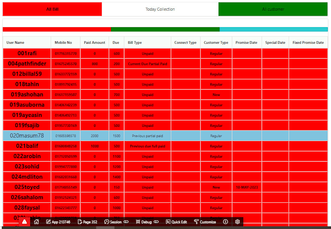 design and develop custom oracle apex web application
