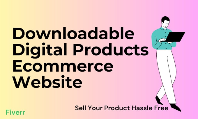 create digital downloads product selling ecommerce website