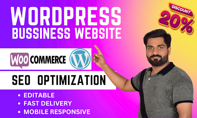 develop a professional business website for your business
