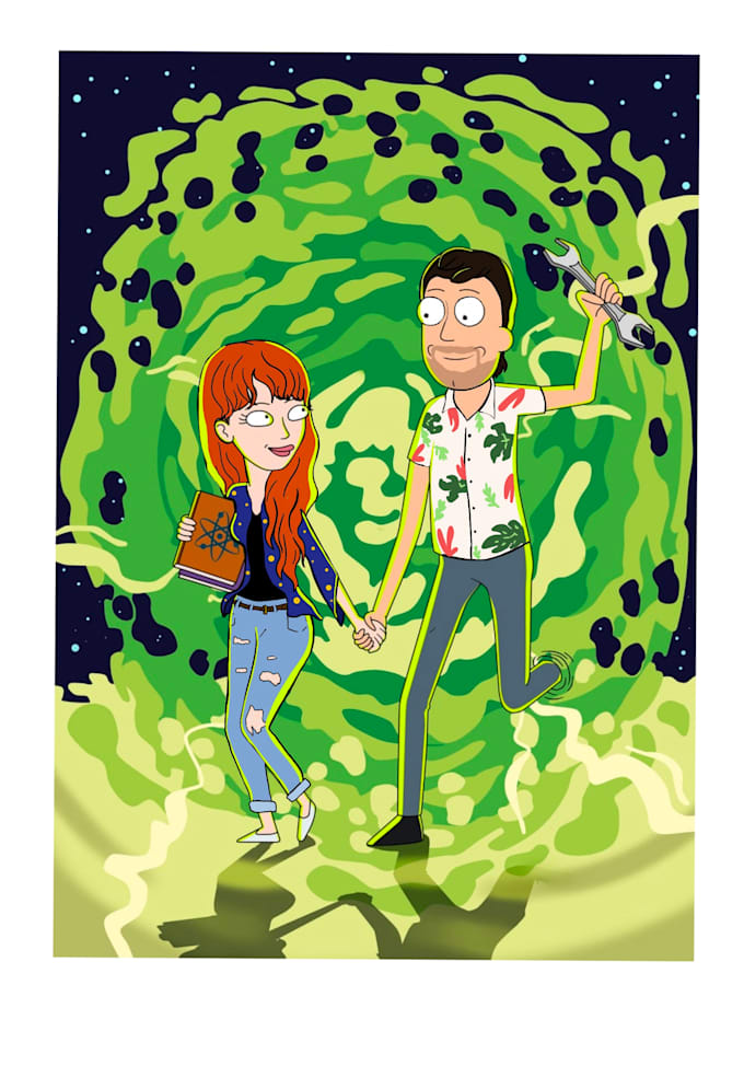 draw you or your friend as cartoon characters