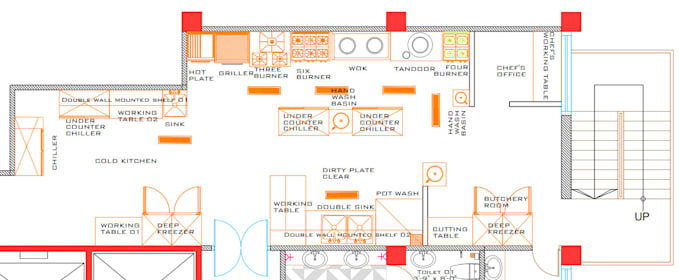 design commercial kitchen for hotel, restaurant and so on