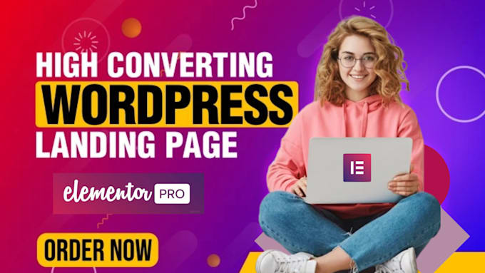 design wordpress landing page, homepage using elementor pro in 1h