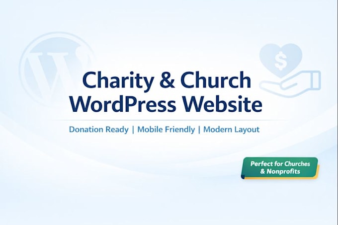 build a professional charity and church wordpress website with donation system
