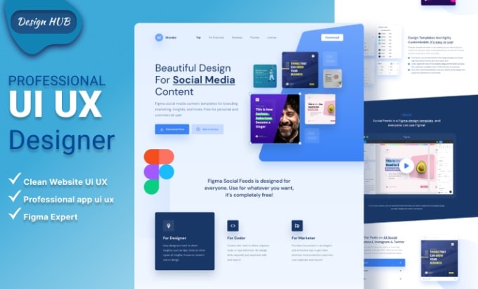 Professionally design website ui ux, app ui in figma or xd by Design ...
