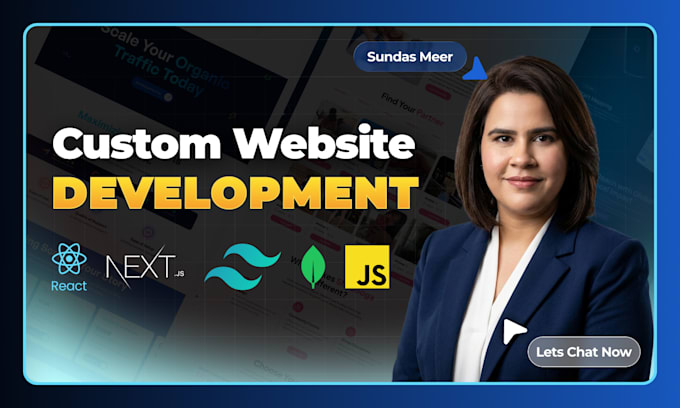 build custom website, full stack website development, front end developer