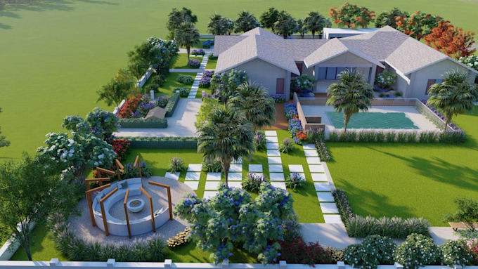 design your landscape garden with a detailed outdoor plan
