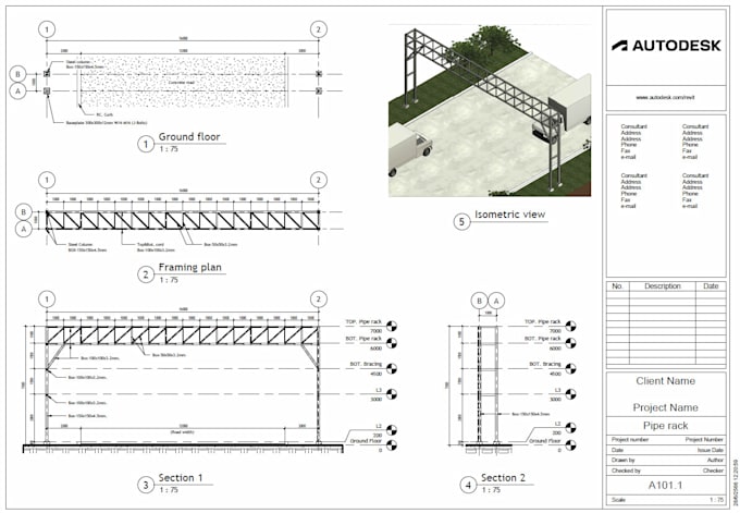 3d model architect and structure factory