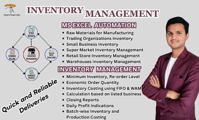 design custom excel spreadsheets inventory management automation and reporting