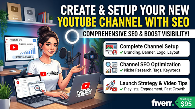 do create and setup your new youtube channel with SEO