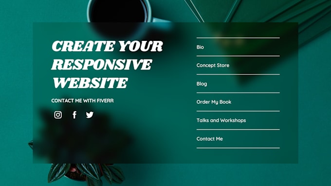 Create a responsive javascript website using your design by ...