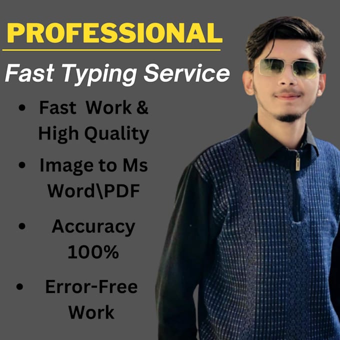 do a fast typing, retype pages, pdf to word, fast typist