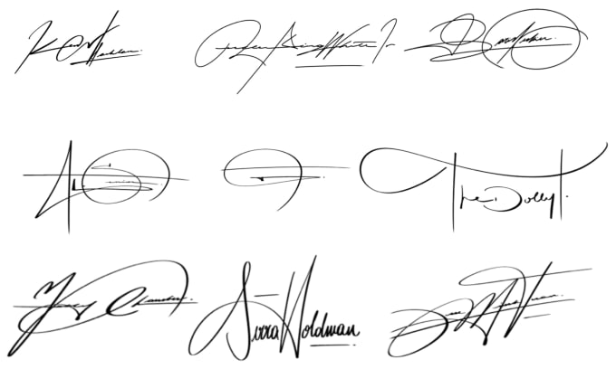 Create a professional looking signature for you, real handwritten,video ...