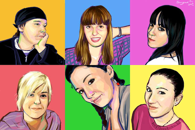 draw really special and colorful portrait