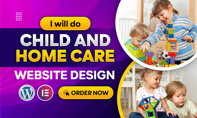 design daycare, preschool, childcare or kindergarten website