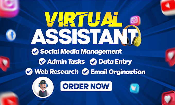 Be your virtual assistant do admin tasks and social media management