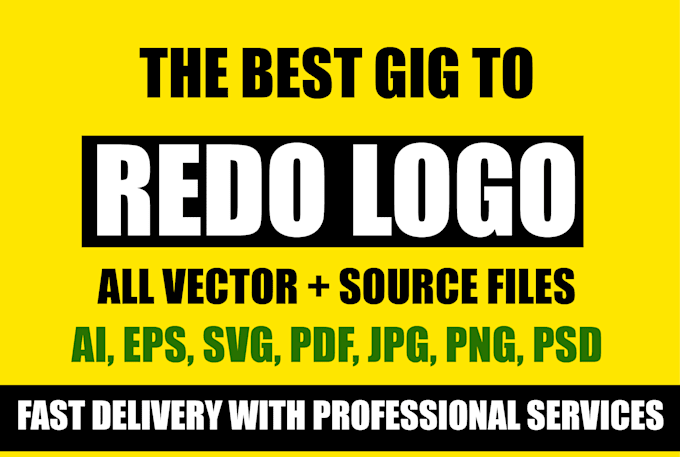 redo, upgrade, redraw artwork or logo into vector