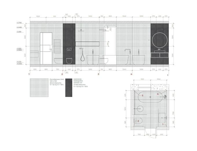 Make tile layout for your bathroom by Olha_yanchuk | Fiverr