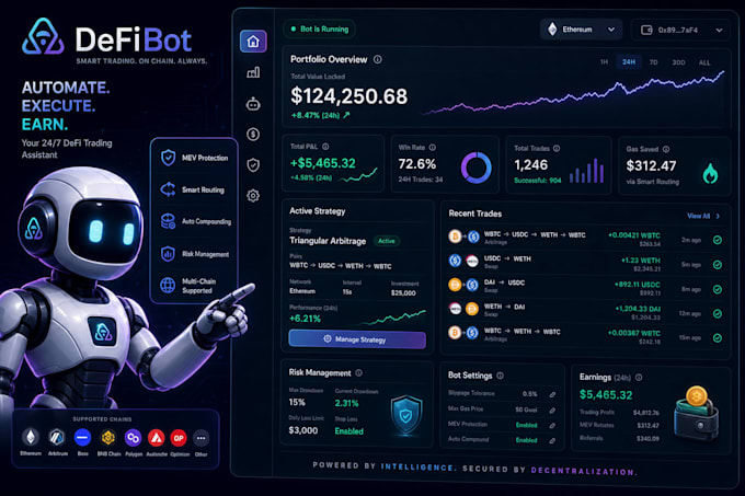 create defi bots trading bot in go