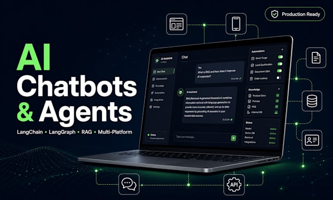 develop custom business chatbots using gpt, llama 3, langgraph, langchain